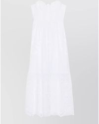 ERMANNO FIRENZE - Long Dress Sweetheart Neckline Tiered Skirt - Lyst