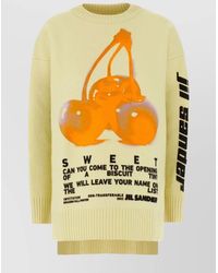 Jil Sander - Wool Oversized Logo-Print Jumper - Lyst