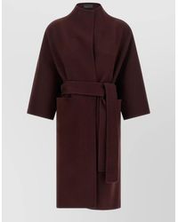 Gianluca Capannolo - Belted Funnel Neck Coat - Lyst
