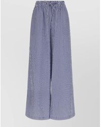 P.A.R.O.S.H. - Cashine Pants Striped Pattern Wide Leg Back Pocket - Lyst