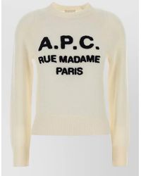 A.P.C. - Wool Alissa Sweater Crew Neck Raglan - Lyst
