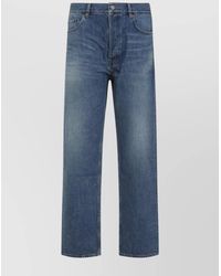Saint Laurent - Denim Mid-Rise Straight-Leg Jeans - Lyst
