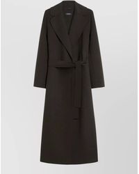 Max Mara - Virgin Wool Belted Single-Breasted Coat - Lyst