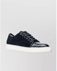 Lanvin - Low-Top Sneakers With Contrasting Toe Cap - Lyst