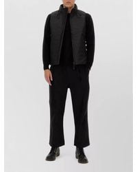 JG1 - High Neck Padded Vest Sleeveless Pockets - Lyst