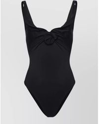 Magda Butrym - Swimsuit Flower Detail High Cut Leg - Lyst