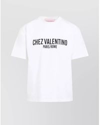 Valentino - Cotton Logo Print T-Shirt - Lyst