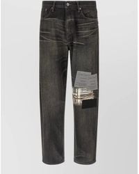 Yohji Yamamoto - Denim Mid-Rise Tapered-Leg Jeans - Lyst