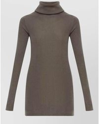 Rick Owens - Virgin Wool Ribbed Turtleneck Long-Sleeve Jumper - Lyst