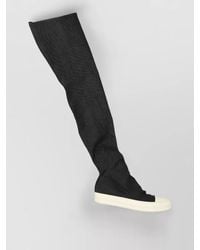 Rick Owens - Denim High Sock Sneakers - Lyst