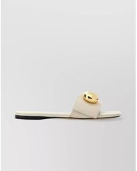 Loewe - Pebble Leather Slides-Tone Embellishment - Lyst