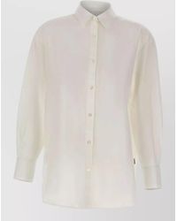 Woolrich - Linen Boyfriend Fit Shirt Long Sleeves - Lyst