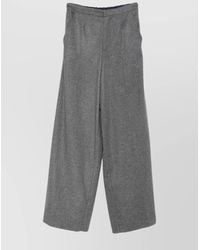 Forte Forte - High Waist Wide Leg Trousers With Pockets - Lyst