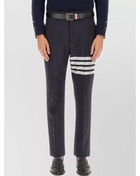 Thom Browne - Trousers With Striped Detail And Pockets - Lyst