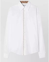 Burberry - Check Pattern Shirt Button Down Collar - Lyst