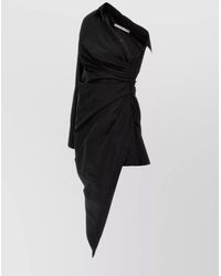 Alexander Wang - Asymmetric One-Shoulder Cotton Midi Dress - Lyst
