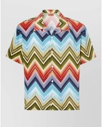 Missoni - Short Sleeve Shirt Chevron Pattern - Lyst