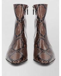 Stuart Weitzman - Pointed Toe Ankle Boots Block Heel - Lyst