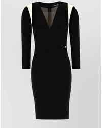DSquared² - Viscose V-Neck Mini Dress - Lyst