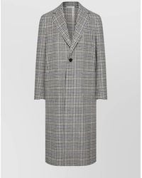 Thom Browne - Unstructured Long Coat Hunting Tweed Check - Lyst