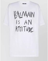 Balmain - Cotton Printed Regular-Fit T-Shirt - Lyst