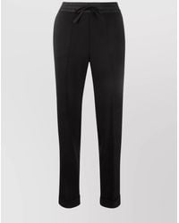 P.A.R.O.S.H. - Wool Drawstring Straight-Leg Tailored Trousers - Lyst