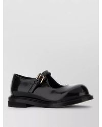 Moschino - Olivia Leather Ballerinas Glossy Finish Design - Lyst