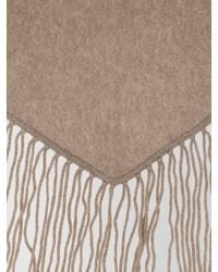 P.A.R.O.S.H. - Cashmere Fringed Triangular Scarf Without - Lyst