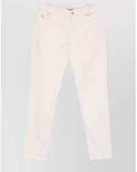 Brunello Cucinelli - Cotton Trousers With Belt Loops And Five-Pocket Styling - Lyst