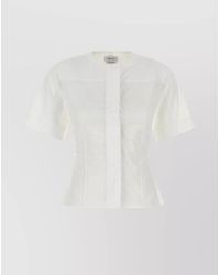 McQueen - Poplin Corset Shirt - Lyst