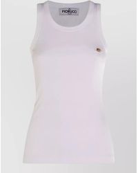 Fiorucci - Ribbed Sleeveless Knit Top Modern Cut - Lyst