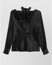 Max Mara - Silk Neck Scarf Blouse - Lyst