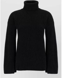 TOTEME - Wool Ribbed Turtleneck Sweater - Lyst