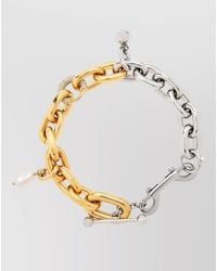 Rabanne - Mixed Metal Chain Bracelet And Pearls - Lyst