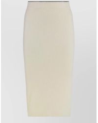 Pinko - Nuova Guinea Ribbed Knit Midi Skirt - Lyst