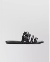 Balenciaga - Leather Studded City Slides - Lyst