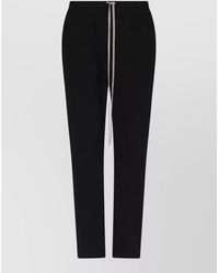 Rick Owens - Cotton Straight Leg Drawstring Loose Trousers - Lyst