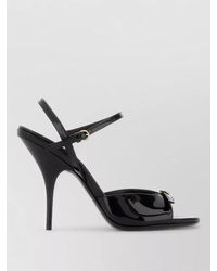 Miu Miu - Leather Sandals Ankle Strap Open Toe - Lyst