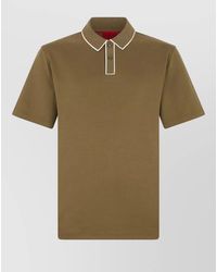 BOSS - Polo Shirt Contrasting Striped Collar Style - Lyst