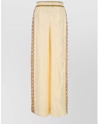 Zimmermann - Twill Luna Wide Leg Pant Side Detailing - Lyst
