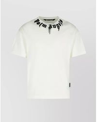 Palm Angels - Crew Neck Embroidered Short Sleeves T-Shirt - Lyst