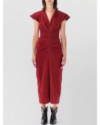 Isabel Marant - Nadra Ruched Wrap Draped Jersey Dress - Lyst