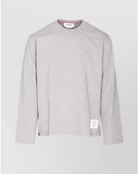 Thom Browne - Cotton Oversized Long Sleeve T Shirt - Lyst