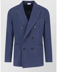Boglioli - Double Breasted Blazer Notch Lapel Long Sleeves - Lyst
