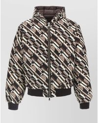 Fendi - Hooded Reversible Down Jacket Ribbed Trims - Lyst