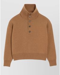 Ami Paris - Wool Ribbed High-Neck Sweater - Lyst
