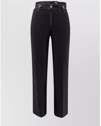 Elisabetta Franchi - Logoed Button Flared Leg Trousers - Lyst