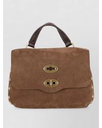 Zanellato - Pebbled Leather Studded Shoulder Bag - Lyst