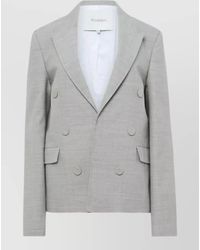 JW Anderson - Double Breasted Tailored Jacket Structured Shoulders - Lyst