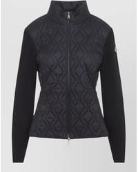 Moncler - High Collar Long Sleeve Quilted Coat - Lyst